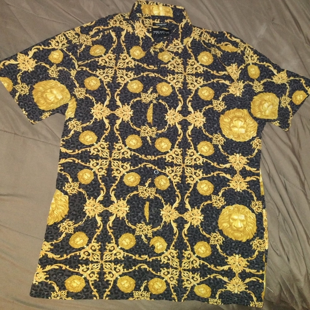 Gold and Black Collared shirt